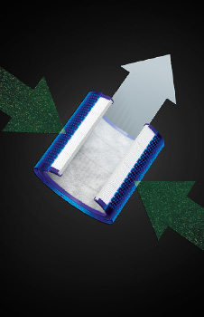 Dyson Pure Cool™は一般的な空気清浄機とは違い、 微細なPM0.1まで99.95%除去。