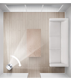 The only purifier that oscillates to sweep the room